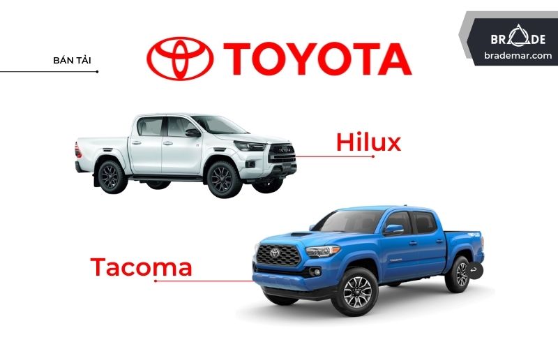 Một vài mẫu xe dòng bán tải của Toyota