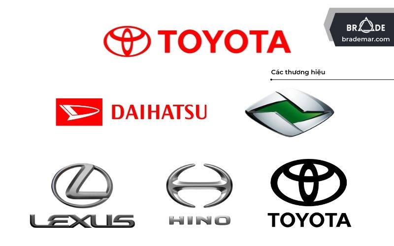 Toyota Motor Corporation sản xuất xe dưới 5 thương hiệu Daihatsu, Hino, Lexus, Ranz và Toyota