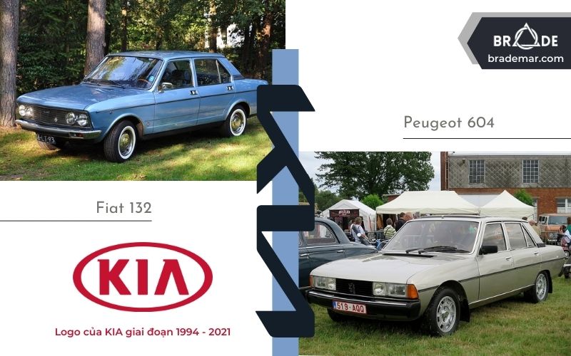Hai mẫu xe Fiat 132 và Peugeot 604 của Kia