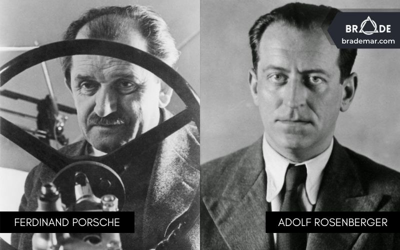 Ferdinand Porsche và Adolf Rosenberger