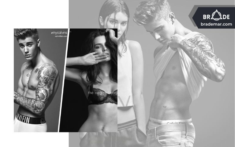 Justin Bieber và Kendall Jenner trong các chiến dịch của Calvin Klein