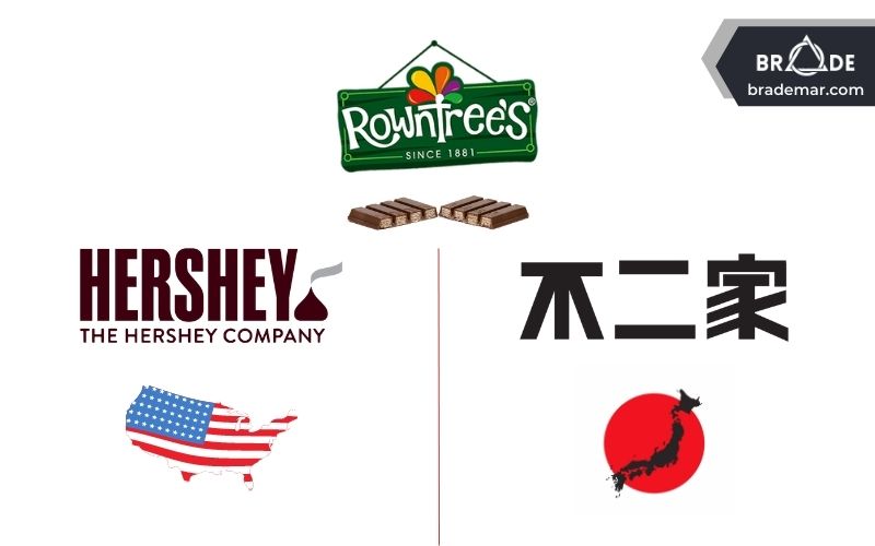 Rowntree’s đã phân phối Kit Kat sang Mỹ thông qua The Hershey Company và sang Nhật thông qua Fujiya