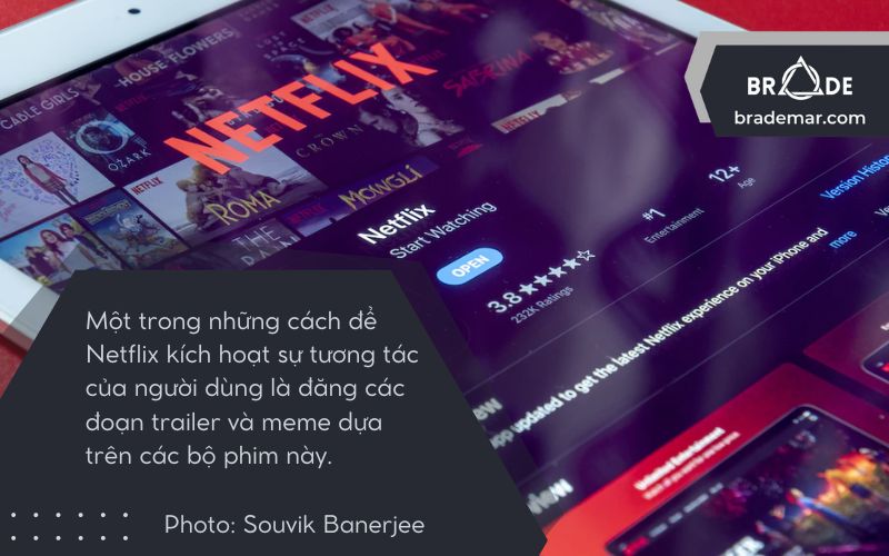 Một trong những cách để Netflix kích hoạt sự tương tác của người dùng là đăng các đoạn trailer và meme dựa trên các bộ phim này