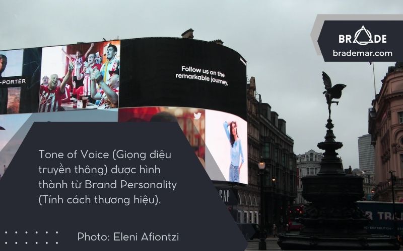 Tone of Voice (Giọng điệu truyền thông) được hình thành từ Brand Personality (Tính cách thương hiệu)