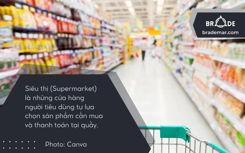 Siêu thị (Supermarket) là những siêu thị người chi tiêu và sử dụng tự động lựa lựa chọn thành phầm cần thiết mua sắm và thanh toán giao dịch bên trên quầy