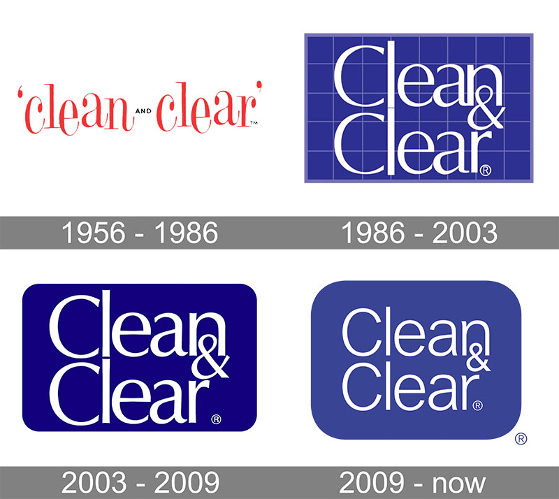 Logo của Clean & Clear qua các thời kỳ