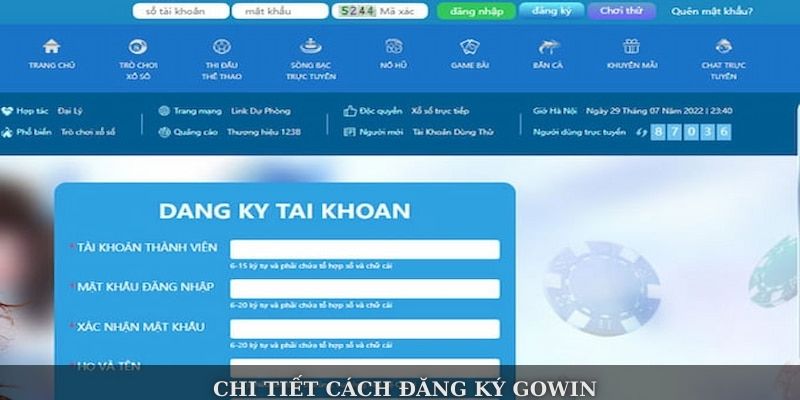 Đăng Ký GOWIN Dễ Dàng